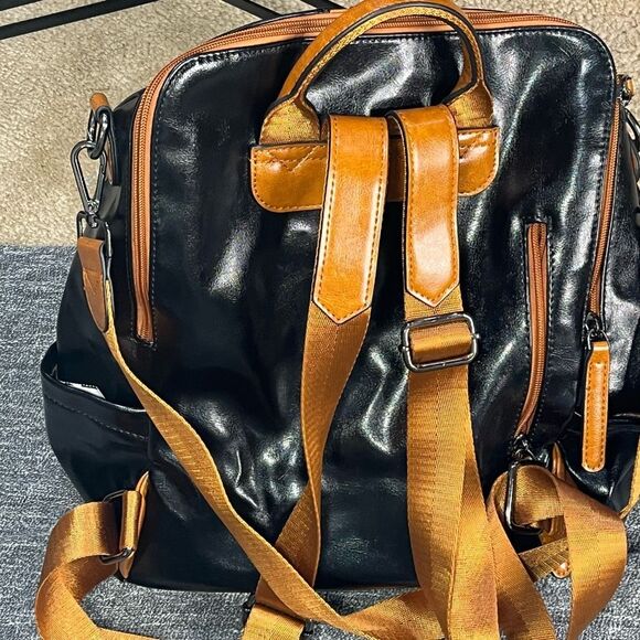 Cluci Greene Vegan Soft Leather Backpack Leather Purse For Work And Study - Picture 5 of 5